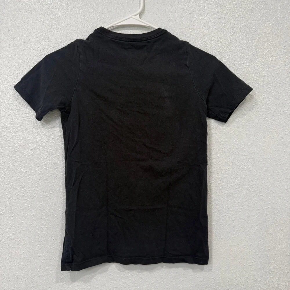 Nike‎ Kids Just Do It Swoosh Logo Graphic T-Shirt Black Neon Yellow Small S